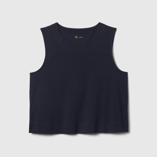 Gap Women's Clothing 2025 Summer NUEVO Cotton Pure Cotton Pure Microelastic Flowe Comfort Top American Versión 741726 Navy S Código Americano L Código Asiático 165/88a