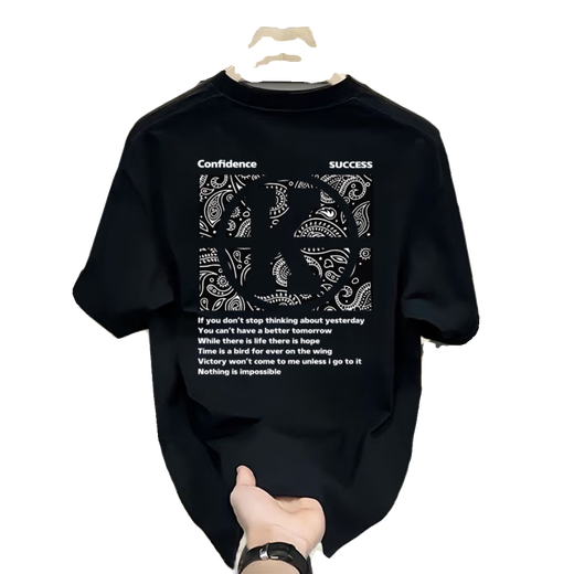 
UETEEY Hong Kong style short-sleeved men summer loose American T-shirt for boys new fashion brand trendy men couple half-sleeved V761 white 4XL