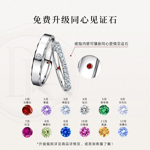 DR New Year's Gift Couple's Ring K Gold/Platinum PARIS Perseverance Sparkling Luxurious Wedding Diamond Ring Men's Ring Platinum