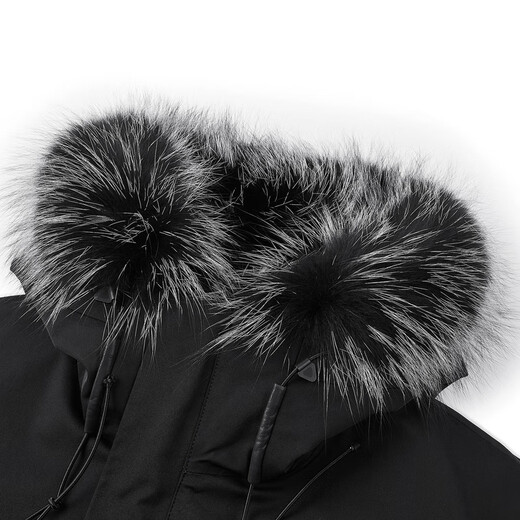 GXG Herrenkleidung, das gleiche schwarze Parka-Fell im Einkaufszentrum, 23-jähriges Winter neues Produkt Gex11529524 Black XL