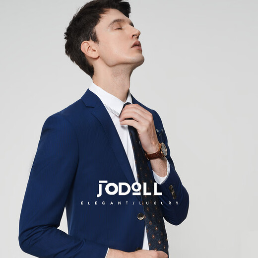 Jodoll Jodon Mulberry Silk Suit Set Top's Sexy Business Business Casual Lool Traje de lana a rayas Blue oscuro 54 A