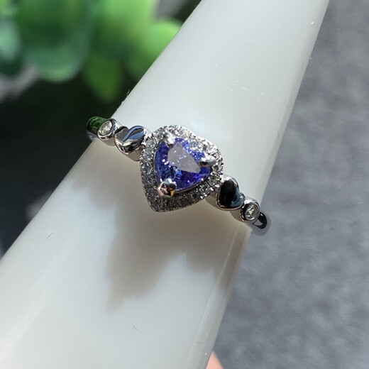 Lieruibao Crystal Edge Natural Boutique Tanzanite S925 Sterling Silver Ring Necklace Earring Bracelet Best Friend Girlfriend Holiday Gift Style 7 Earrings Bare Stone Particles About 5mm