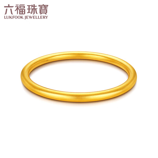Liufu Jewelry Fuman Family Heirloom Gold Ancient Method Gold Bracelet Simple Plain Band Bracelet Single Price F41G0014DS 56mm-8.62g (including labor cost 707 yuan) Model B