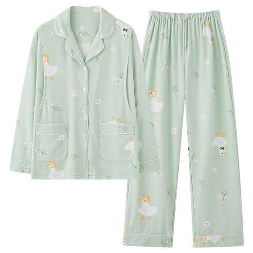 Langsha Vêtements de confinement Xinjiang Cotton Pantalons longs à manches longues Femmes enceintes Pyjamas pour femmes en été Recommandé Recommandé 80-100 Jin [Jin est égal à 0,5 kg.