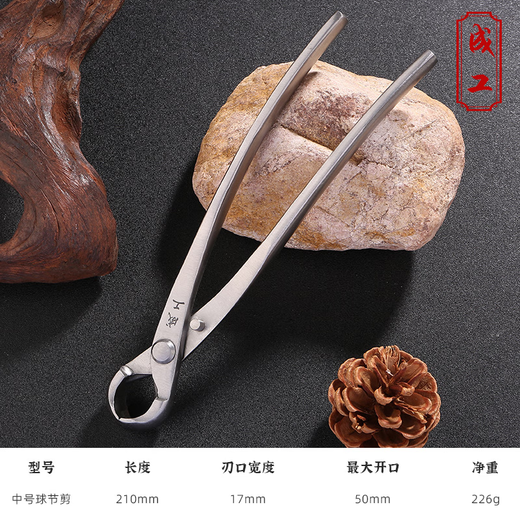 Hongzhijing selects Japanese bonsai ball joint shears, ball shears, pruning shears, gardening tools, oblique fork branch shears, branch shears, leaf buds and tree tumor shears, Chenggong medium stainless steel ball joint shears, card packaging