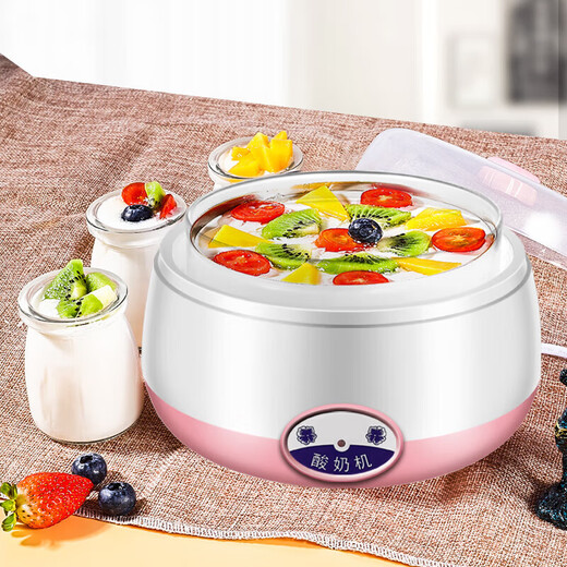 Machine de yogourt Shiyu pour ménage entièrement automatique multi-fonctions mini-fonctions mini-borosilicate Verre Ball Vain de riz fermenté à l'eau tiède spéciale pour l'eau tiède (304 VLACLE D'ACIER) + pompe à eau + couvercle)