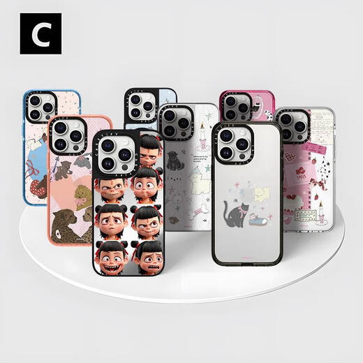 念立岸华强北C家适用iPhone苹果16promax手机壳16plus/16pro潮牌15可爱1413卡通12联名Roria新款联名小狗 CASETiFY黑框透明-CS#12041 iPhone16P