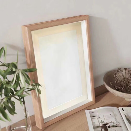 Youmipa three-dimensional table photo frame calligraphy desktop birthday gift student frame size ornaments calligraphy and painting creative frame hanging picture exquisite photo frame solid wood color with cardboard A4 23cm*32cm table