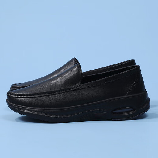 
RZWOLF new nurse shoes men's white soft-bottom large-size work white shoes one foot to sport casual men's doctor shoes AG698 black 42