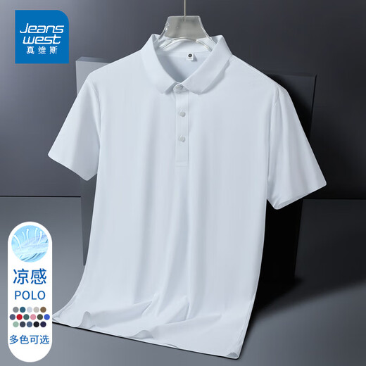 真维斯（JEANSWEST）王一博代言冰丝无痕POLO衫上衣男夏季薄款透气短袖吸湿排汗体恤衫 BYBL-12358深灰 3XL