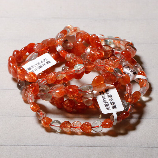 Puri Natural Aru Carved Love Bracelet for Women Tanzania Gold Sun Feldspar Bracelet Sunstone Jewelry Gift (Q9) About 8mm