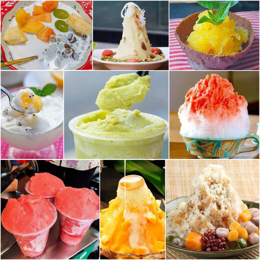 Engming fully automatic fried ice machine fried yogurt machine fried smoothie machine ice porridge machine fruit juice fruit fried ice machine cleansing and cooling machine high power double pot automatic ice frying machine 2000W