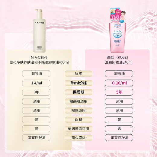 高丝（KOSE）温和卸妆油套装 正装240ml+替换装210ml 干湿两用洁肤油礼物男女