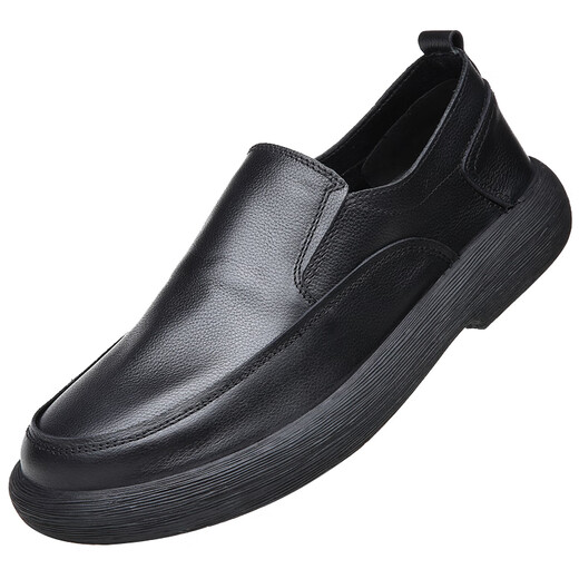 Birkniko Chaussures en cuir large à toe à pointe plate pour hommes pour hommes doux printemps et automne