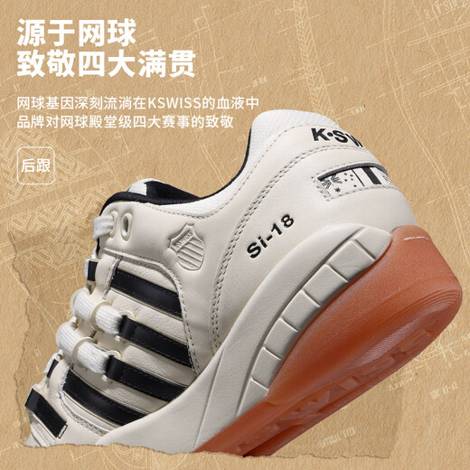 Chaussures sportives et décontractées de Kswiss Big White Bear Slam Retro Tennis Chaussures 9275-SI-18 09275-202 41