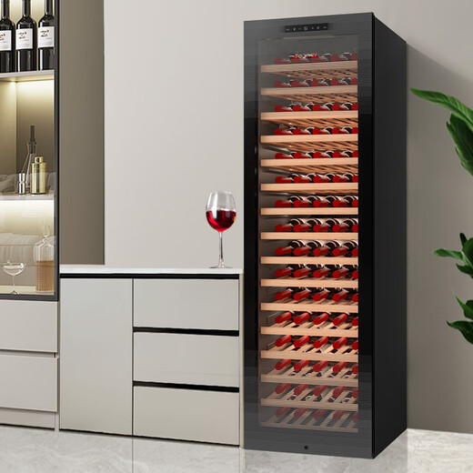 Vinocave wine cabinet constant temperature wine cabinet moisturizing compressor home living room fresh wine refrigerated storage display cabinet beverage frost ice bar ultra-thin red wine cabinet CWC-280A- 108 bottles red wine cabinet