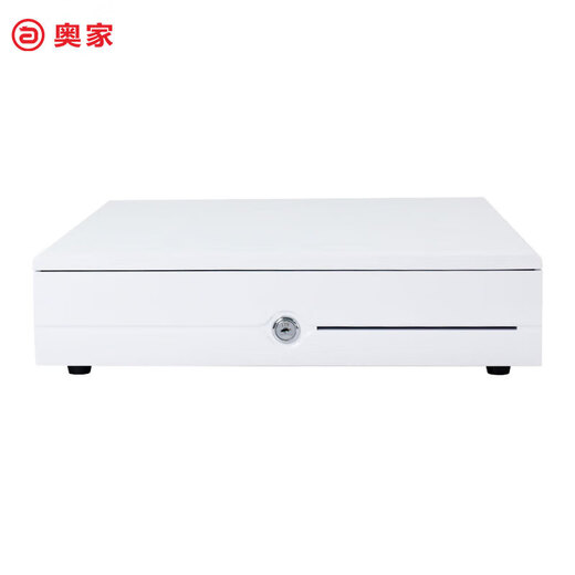 Aojia cash box with lock cashier box cashier box black and white box thickened silver receiver three-speed lock smart cash box universal money box money box