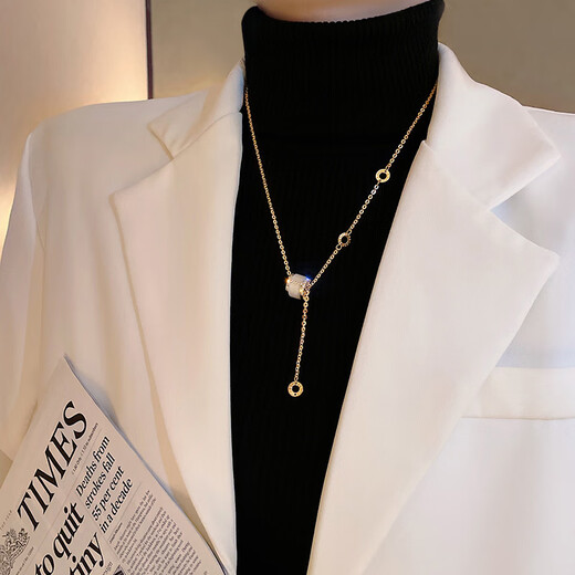 Juke Fritillaria Small Waist Necklace for Women Sterling Silver 18k Gold High-Quality 2025 New Style Valentine's Day Birthday Gift for Girlfriend Gold + Rose Gift Box + SF Express