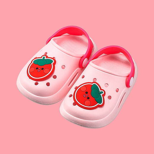 G. DUCKKIDS新品儿童洞洞鞋男童女童卡通水果居家外穿沙滩鞋软底防滑沙滩鞋 黄色 18 -19(脚长120mm)