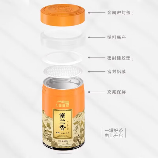 天池1392七彩凤凰单丛蜜兰香茶有机高山茶叶单枞乌龙茶 罐装100克 天池（七彩系列-蜜兰香）一罐