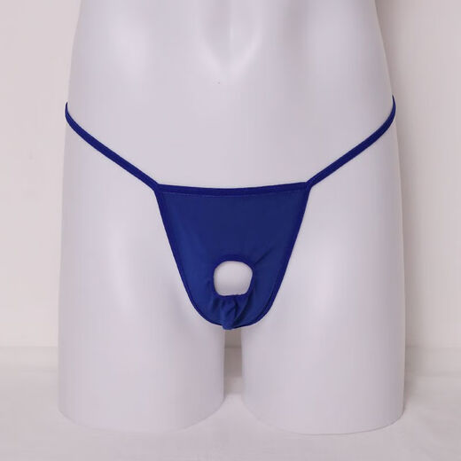 Men's underwear, sexy thong with JJ penis exposed in the middle, free of charge for gay men, gold, 1 piece, one size fits all, 160Jin, Jin is equal to 0.5kg, within