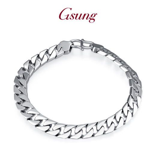 GsunG platinum bracelet PT950 dragon scale pattern bracelet ethnic style men's solid domineering retro chain platinum Cuban bracelet priced by gram, contact customer service before bidding