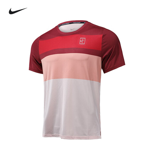 Nike Nike Tennis T-Shirt Herren-Dri-Fit Schnell trocken atmungsaktiven Tennis Sport Kurzarm Sommer Top Casom Coralle Red FZ9846-677 M