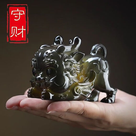 High-end tea pet purple sand can raise color-changing crabs boutique ornaments purple sand tea set accessories tea ornaments pure handmade tea pet color-changing Pixiu