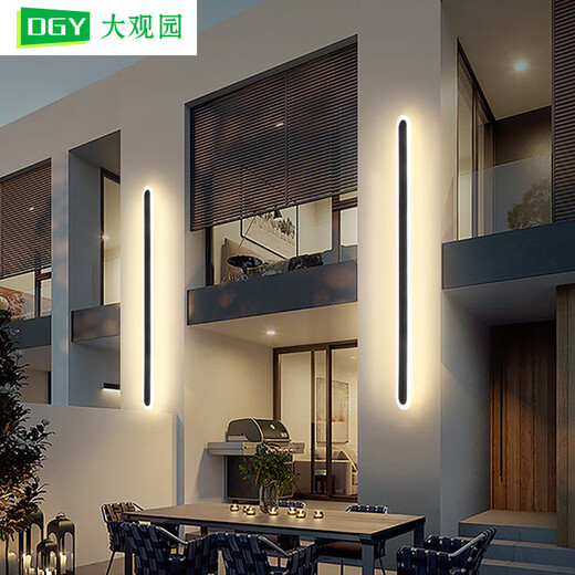 Grand View Garden Outdoor Wall Lights Minimalist Outdoor Indoor Long Strip Light Villa Fence Gate Bright Courtyard Column 003 9227-30cm-Neutral Light-12w-Full Spectrum