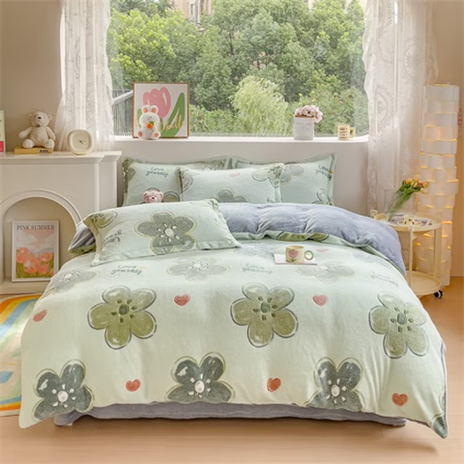 Zile (Zile) snowflake velvet thickened warm double-sided velvet skin-friendly and comfortable single quilt cover 220*240cm-Starry Sky