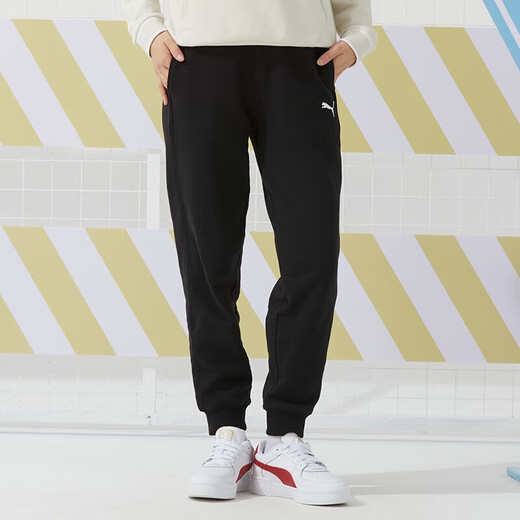 彪马（PUMA）套装女运动服两件套 冬季轻薄羽绒服连帽外套时尚潮流束脚长裤 672283-01+682160-01 XS