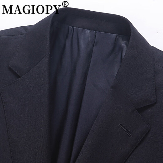 MAGIOPY light luxury high-end brand men's high-end wool suit suit men's business formal wedding groom's dress navy blue M 170
