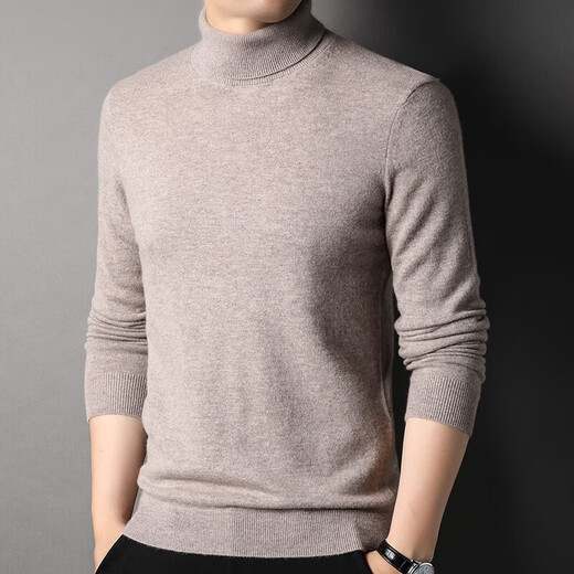 
NOSSKISS luxury high-end brand pure wool sweater for men in winter warmth thickened sweater solid color loose turtleneck base shirt classic black [gift box] thickened M 165