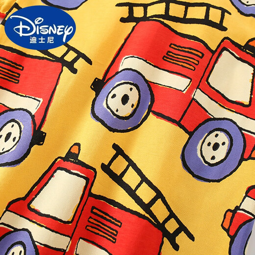 
Disney malwee boys T-shirt 2025 summer new children's clothing handsome printed children's round neck shirt short-sleeved top 9273 120 cm