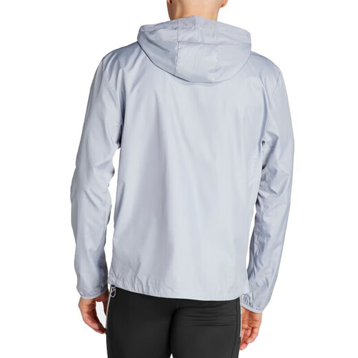 Adidas official jacket men's 25 spring new outdoor fitness training sportswear three-stripe windproof hooded casual jacket IN1484 XL