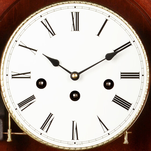 Hanshi (Hense) creative retro mechanical clock clock imported from Germany movement solid wood clock table clock ornaments alarm clock HD50 basswood German five-tone (Rome)