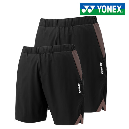 YONEX2025新款尤尼克斯短裤女款速干羽毛球服男士运动短裤乒乓球网球 黑色120045 新款男士大赛服短裤 XL