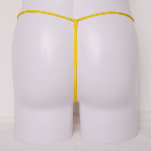 Men's underwear, sexy thong with JJ penis exposed in the middle, free of charge for gay men, gold, 1 piece, one size fits all, 160Jin, Jin is equal to 0.5kg, within