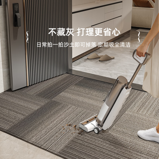 溥畔玄关地垫入户门新款进门门口脚垫防滑耐脏门外门垫 灰颜-15271 60cm*90cm