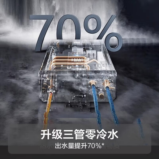 华帝（VATTI）官方16升家用燃气热水器天然气G5耐用5A级一级静音恒温一级静音无极变频水伺 服下置风机i12571-16 16L 三管零冷水｜二级能效｜i12201