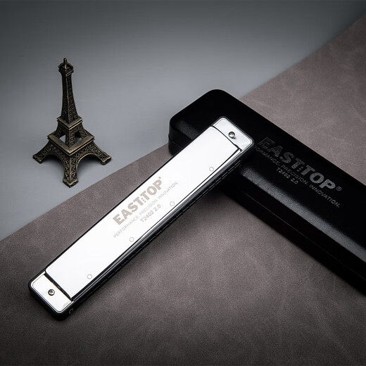 
EAST TOP 24-hole embedded polyphonic professional harmonica T2402 2.0 black lattice
