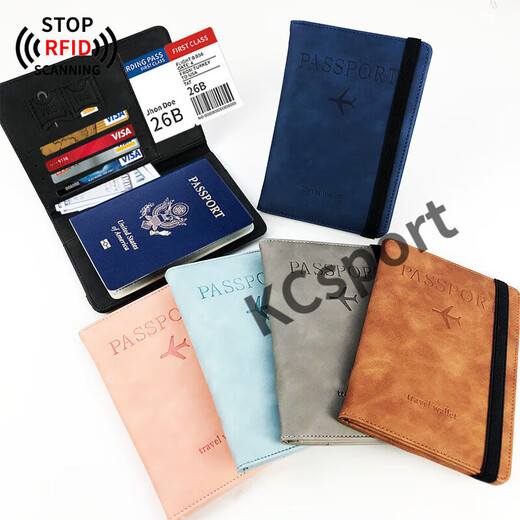 Zhizhou Travel Passport Clip Security Anti-theft Brush Portable Multi-function Storage Air Ticket Clip Travel Equipment [Multi-function Anti-theft Anti-theft Anti-magnetization] Gray