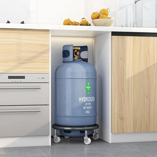 Jingyouyu German Seiko Gas Tank Mobile Base Universal Wheel Gas Bottle Mobile Bracket Storage Rack Liquefied Gas Tank Base Black-1 Pack Strong Load-bearing With Universal Wheel Brakeable One Size