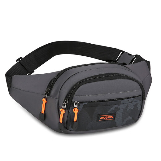 Belt bag men's multifunctional new sports mobile phone bag cashier bag running bag large capacity outdoor chest bag BJ680 black