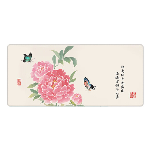 三色猫国风花鸟大号鼠标垫男女生文艺ins风办公桌面垫子电脑键 13596日出 60厘米x30厘米x2毫米