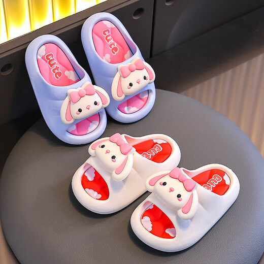 Children's slippers for girls in summer 2025 new non-slip children's home indoor bathroom anti-slip bath cartoon slippers pink (upgraded version of environmentally friendly material) 12 size 32/33 (shoe length 19 suitable for foot length 18CM
