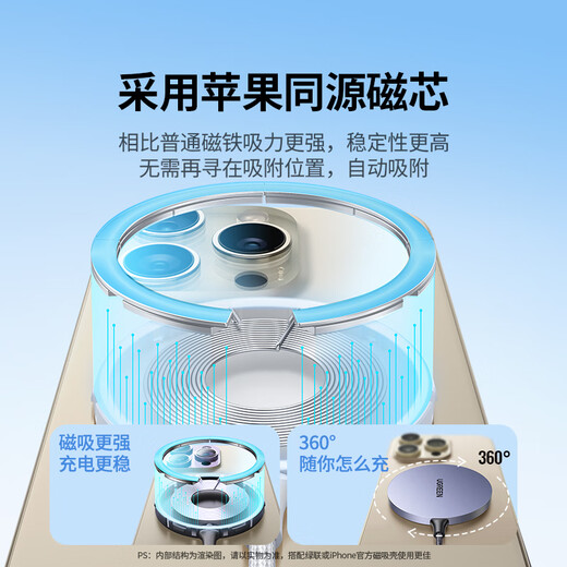 Green Network is suitable for Apple wireless charger MagSafe magnetic fast charging iPhone16/15/14/13/12ProMax/PLUS Apple mobile phone headphones Android desktop charging board
