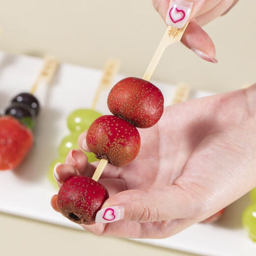 Lan Shengjia candied haws skewers candied haws bamboo skewers bamboo skewers fruit forks full set of disposable making tools and materials special candied haws skewers - DIY making tools three-piece set 50 pieces packaging bag + tie + bamboo skewers