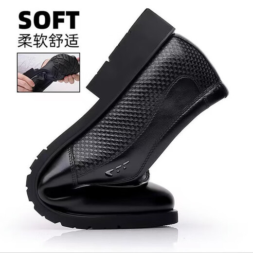 Zapatos de cuero para hombres de Spider King Nuevo Otoño e Invierno de cuero genuino Negocios Formal Formal Zapatos Spider King 6189 Modelo negro de cuatro estaciones [Cuero estándar 38 Shunfeng