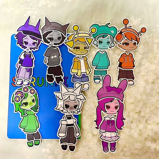 Magische Bohnen Live Rhythm Box Sticker Ruhiges Buch Mädchen DIY Fun Dress-up handgefertigtes Material Puzzle Spielzeug Handbuch Unzippiertes Rhythmus B Style Free Put Quiet Book + 8 Face-Changing-Aufkleber